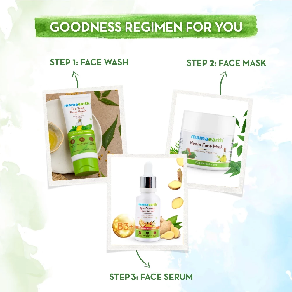 Neem Face Mask with Neem and Tea Tree for Pimples and Zits, 100ml-6.webp